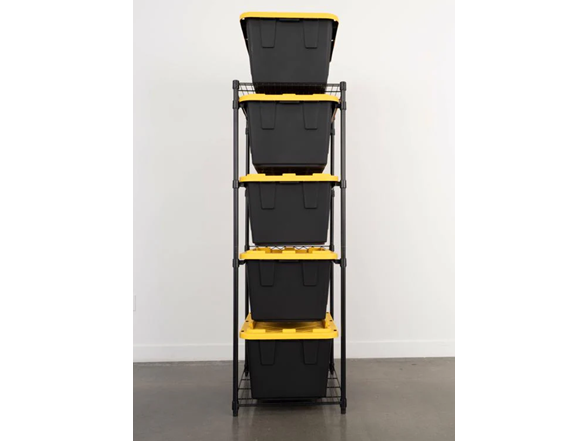 MonsterRAX Heavy-Duty 5-Bin Storage Rack