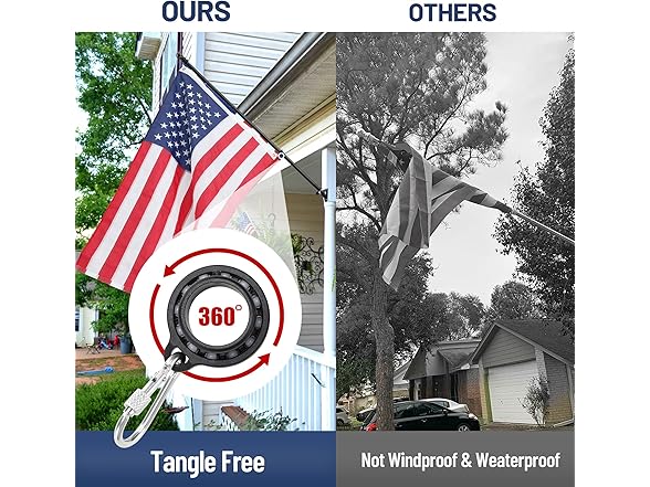 Usnipoya Flag Pole with American Flag