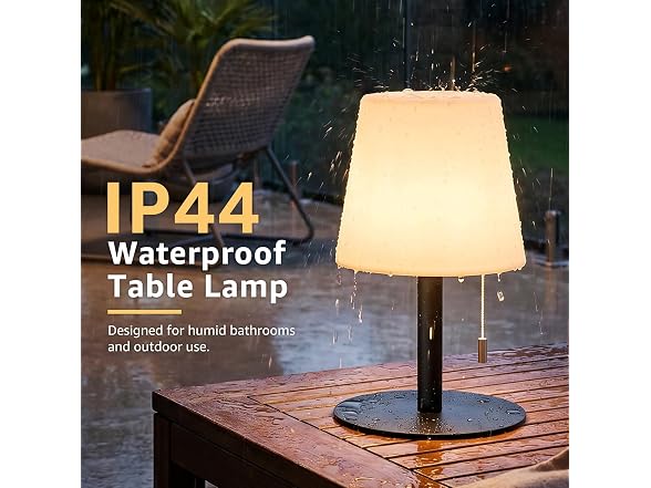 uuffoo Cordless Waterproof Shower Lamp