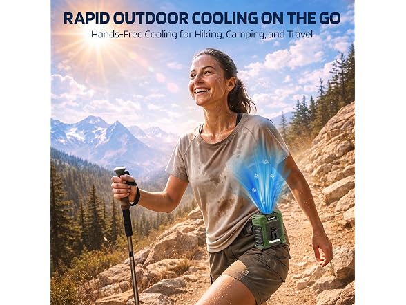 CHARMP 10000mAh Waist Fan 6-Speed