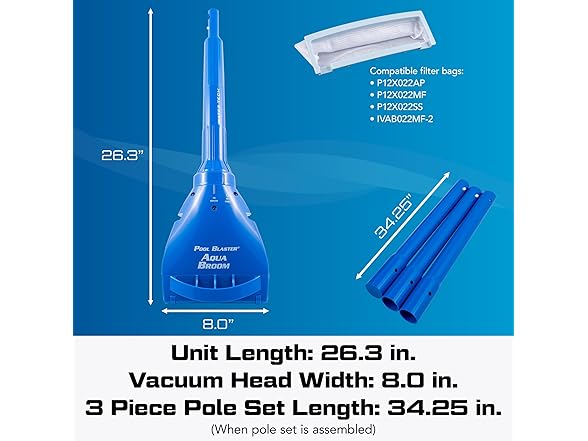 Pool Blaster Aqua Broom XL Ultra Cordless Pool Cleaner