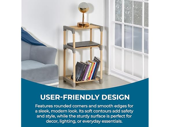 Honey-Can-Do 3-Tier Wood Side Table