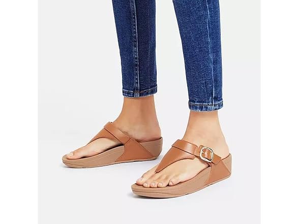 FitFlop Lulu Adjustable Leather Toe Post Sandal