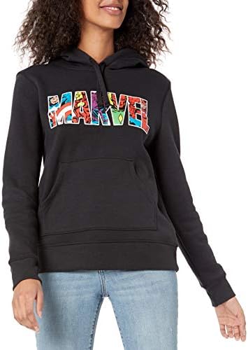Amazon Essentials Disney | Marvel | Star Wars | Princess Women's Fleece Pullover Hoodie Sweatshirts, Marvel Character Logo, 6X