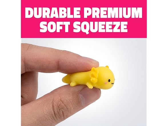 Mini Axolotl Squeezy Figurines - 1" (Pack of 250)