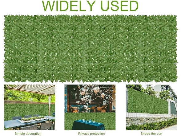 Moeput Artificial Ivy Privacy Fence, 160"x60" - Gallery 6