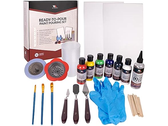 Ready To Pour Acrylic Pouring Paint Set, 38pc