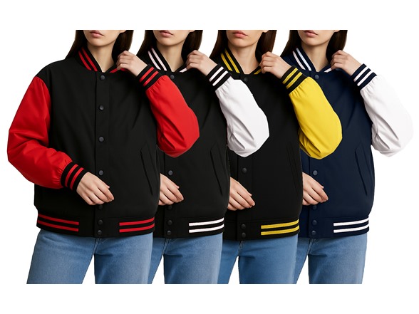 Womens Oversized Lightweight Varsity Jackets