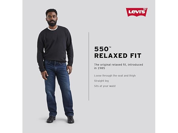 Levis Mens 550 Relaxed Rinse (36x33)