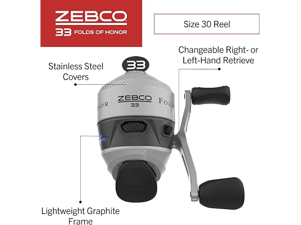 Zebco 33 Folds of Honor Combo