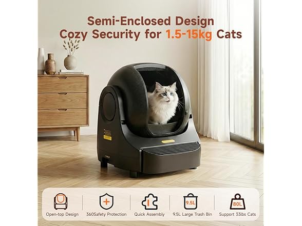 Open-Top Auto Cat Litter Box