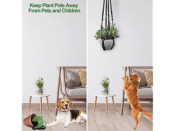 AKEIE Macrame Plant Hanger 3 Pack Indoor & Outdoor