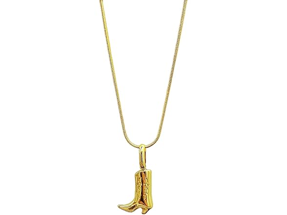 IQIC Cowboy Boot Necklace for Women Gold
