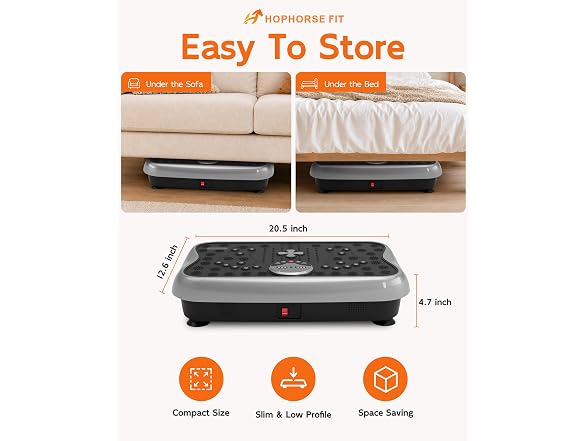 HOPHORSE Vibration Plate 460lb Cap