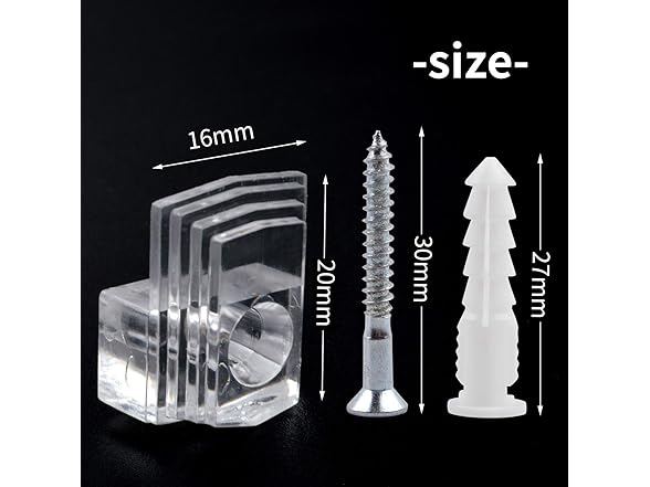 Aylifu Mirror Hanging Kit, 20 Pieces Clear