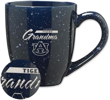 Rico Industries NCAA Auburn Tigers Grandma 16 oz Team Color Laser Engraved Ceramic Coffee Mug