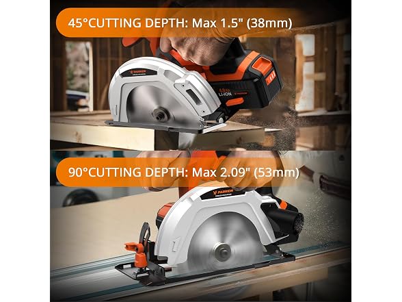 TILSWALL USPRCS01 Cordless Circular Saw Orange