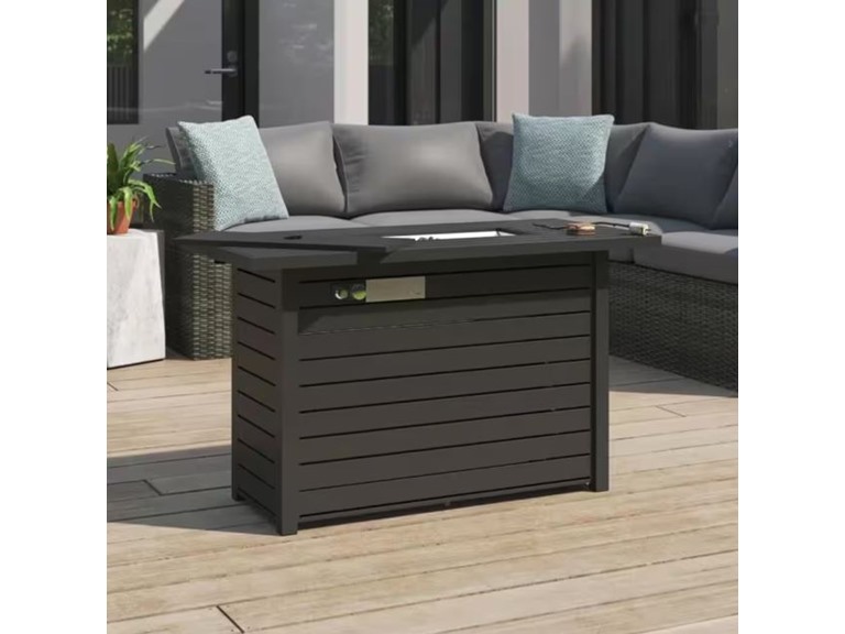 25"" H x 42"" W Steel Fire Pit Table