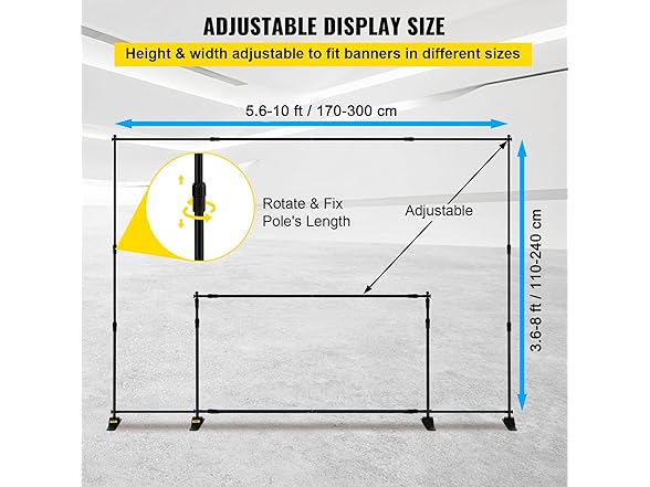 VEVOR 10 x 8 Ft Backdrop Banner Stand