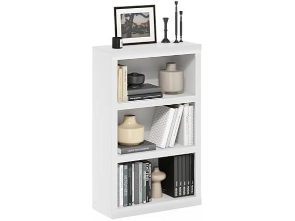 Furinno Rail 3-Tier Bookshelf White