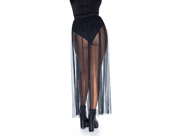 Leg Avenue Black Sheer Maxi Skirt