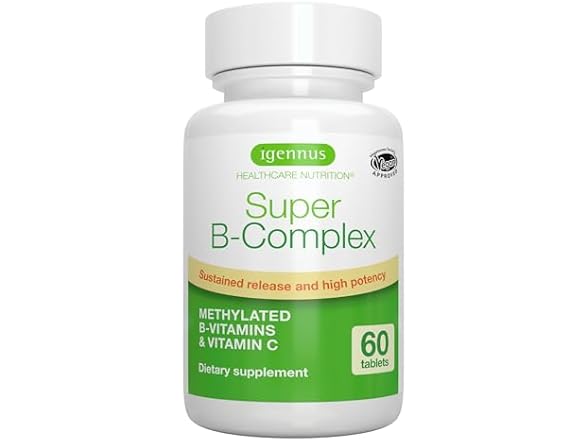 60CT Igennus Super B-Complex Methylated B Vitamins,