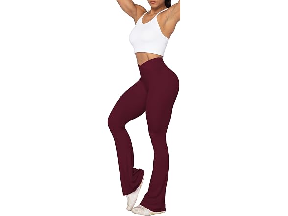 Sunzel Flare Leggings 30in XL Black Cherry