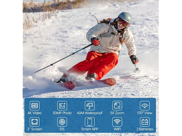 Hiicam 4K Action Camera Waterproof