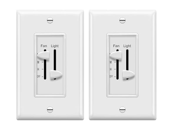 2PK ENERLITES Ceiling Fan Control & Dimmer Light Switch