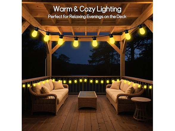 100ft Outdoor String Lights | RGBW | Remote