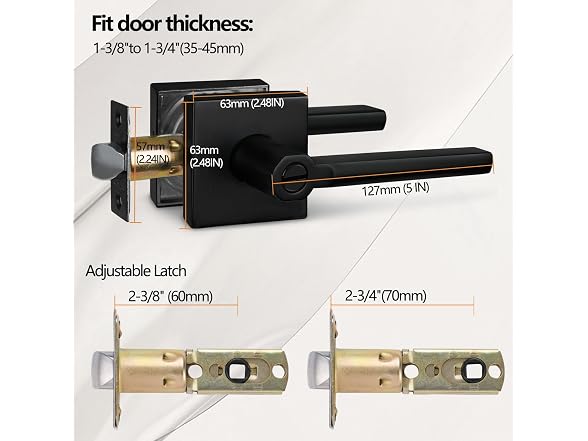 NEWBANG Bed/Bath Room Door Lever for HD1601-DB-B