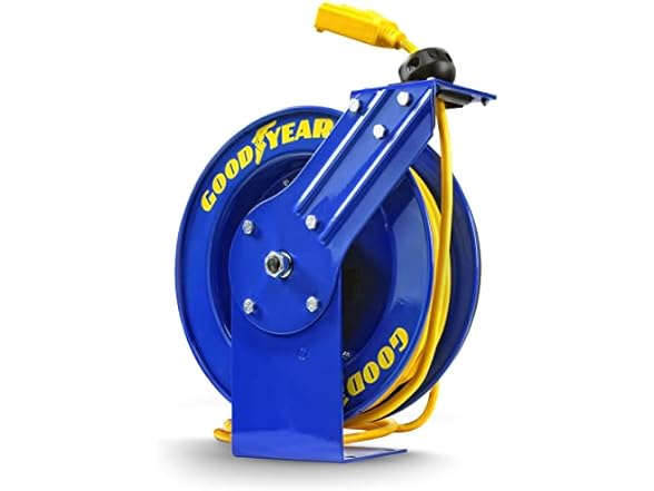 Goodyear Extension Cord Reel Retractable 14AWG x 100'