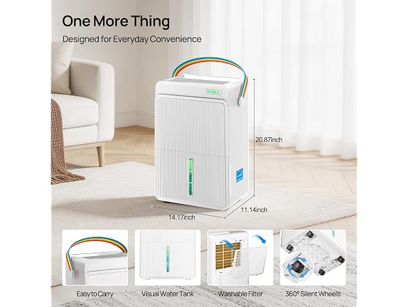 KNKA Energy Star 5000 Sq.Ft Dehumidifier