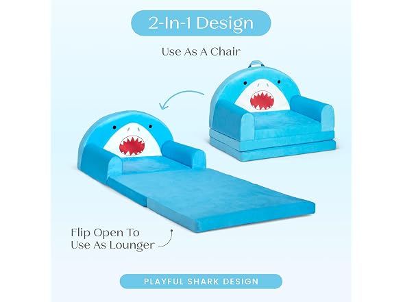 Delta Children Shark Flipout Figural Chair