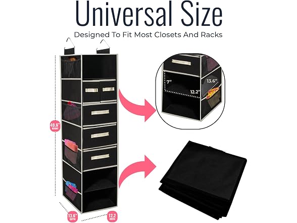 Hanging Closet Organizer w/ Drawers