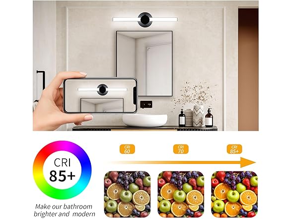 20" Rotatable LED Bathroom Light