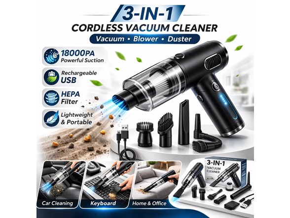 3-in-1 Wireless Handheld Vacuum