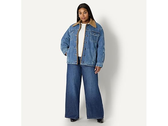 Amazon Ess. Women Faux-Shearling Denim Jacket