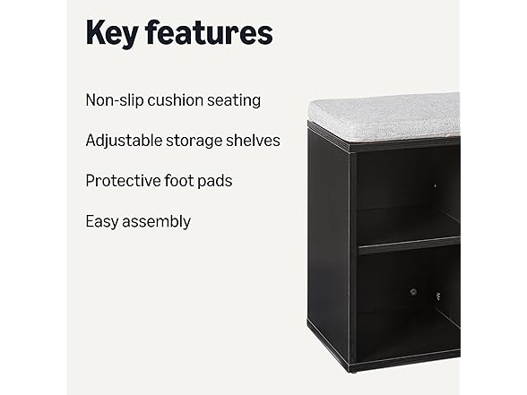 Amazon Basics Shoe Storage Bench w/Cushion
