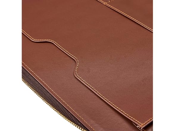 Gallaway Leather Genuine Leather Zippered Portfolio Organizer