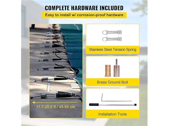 Pool Safety Cover Fits 16x40ft Rectangle
