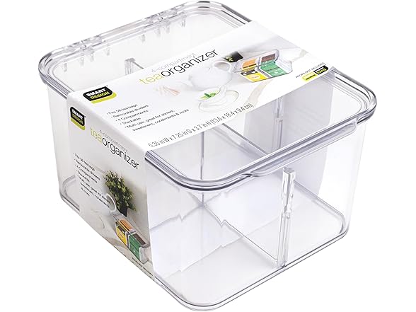 Smart Design 4-Compartment Tea Organizer