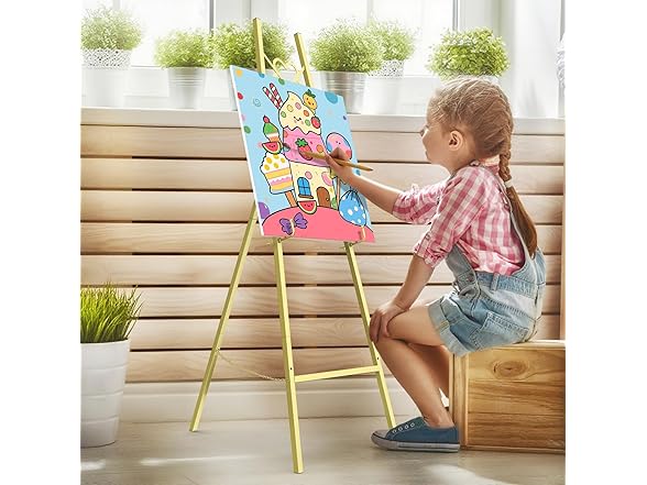 55" Gold Easel for Display or Art