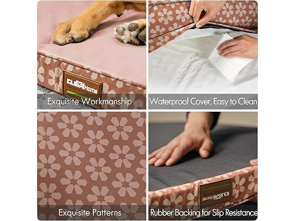 ClevaHome Comfort Orthopedic Dog Bed for Large Dogs