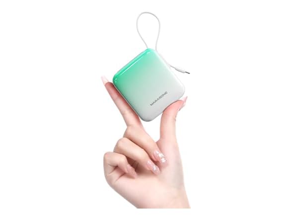 Marasone 10,000mAh 20W Portable Charger w/Built in Cable