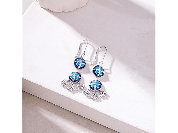 Navicia Azure Floral Drop Earrings