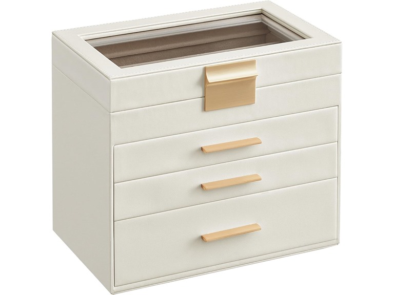 SONGMICS 999UJBC161W01 SONGMICS 4-Layer Jewelry Box w