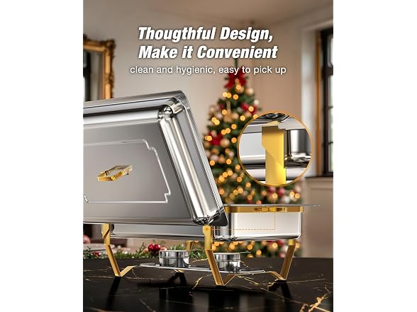 WARMOUNTS Gold Chafing Dishes 9QT 4 PK