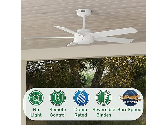 (Refurbished) Hunter Fan 52" White Indoor/Outdoor