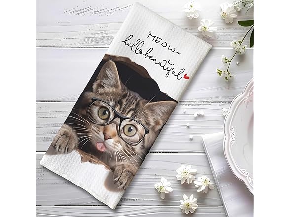 Funny Decorative Cat Kitchen Towels